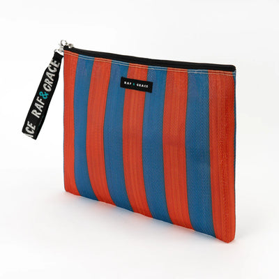 Large Pouch - Navy/Orange