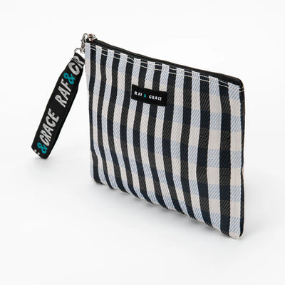 Small Pouch - Black/White Stripe