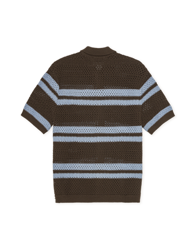 Gianni SS Knitted Polo Shirt - Turkish Coffee Brown