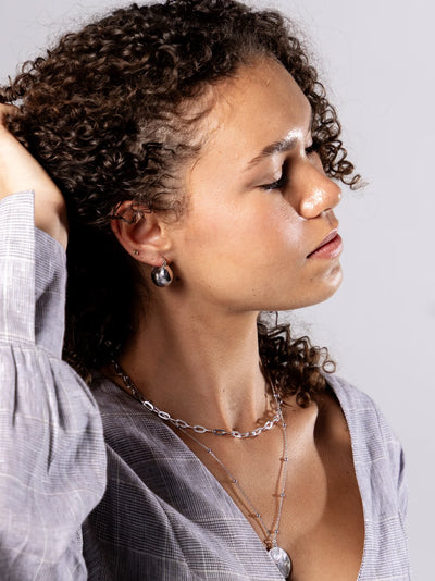 Zadie Ball Hoops - Sterling Silver
