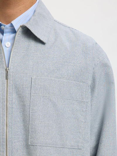 Relax David Mix Zip Overshirt - Blue Mirage Poppytooth