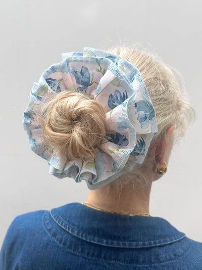Azaria Scrunchie - Floral Blue
