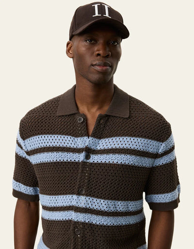 Gianni SS Knitted Polo Shirt - Turkish Coffee Brown