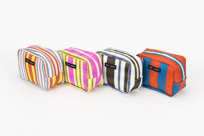Wash Bag - Navy/Orange