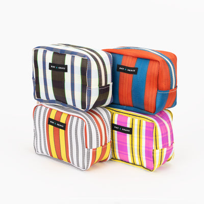 Wash Bag - Navy/Orange