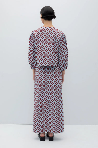 Arden Shirt - Blue/Rust