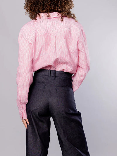 'NO MORE NOBODY' - Katerina Denim Trousers Organic Cotton - Dark Navy Denim