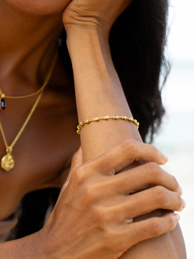 Callie Textured Bracelet - Gold Plating