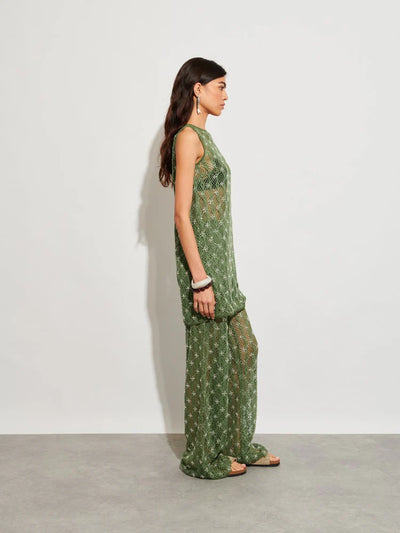 Zuma Embellished Mini Dress - Khaki Green