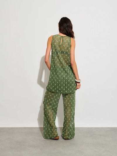 Zuma Embellished Mini Dress - Khaki Green