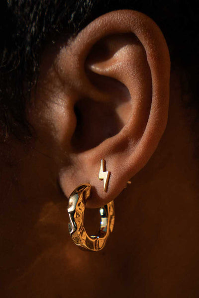 Lightning Studs - Gold Plating