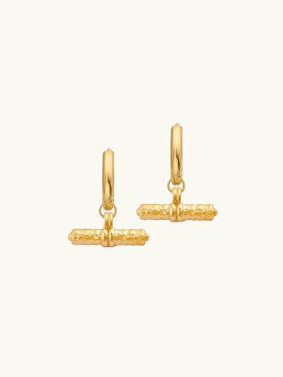 Margot T - Bar Hoops - Gold Plating