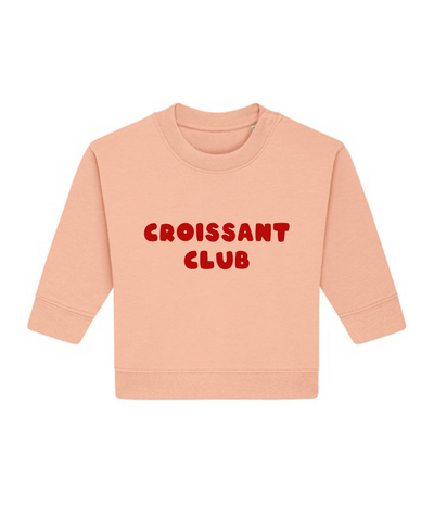 Croissant Club Organic Cotton Sweatshirt - Freche Peche Pink