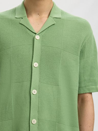 Ace SS Knit Relaxed Resort Cardigan - Aspen Green