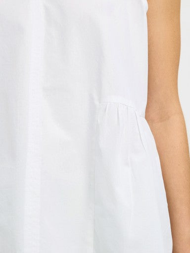 Blair V-Neck Peplum Top - Bright White