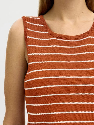 Moon SL Knit Top - Potters Clay / Birch