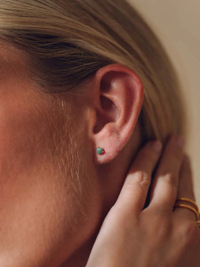 Capri Turquoise Studs - Gold Plating