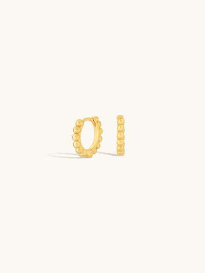 Petra Beaded Huggies - Gold Plating
