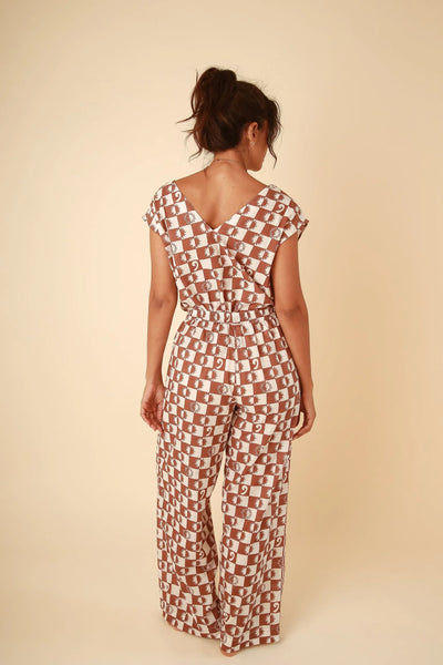 Sandi Cotton Set - Brown & Cream
