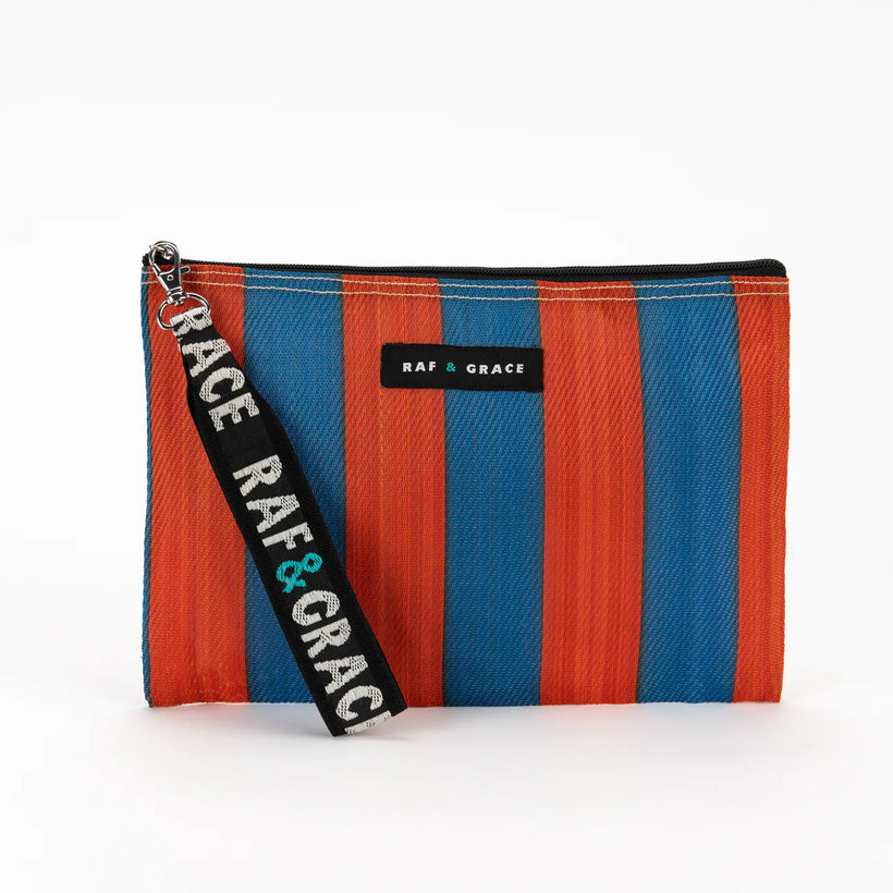 Small Pouch - Navy/Orange