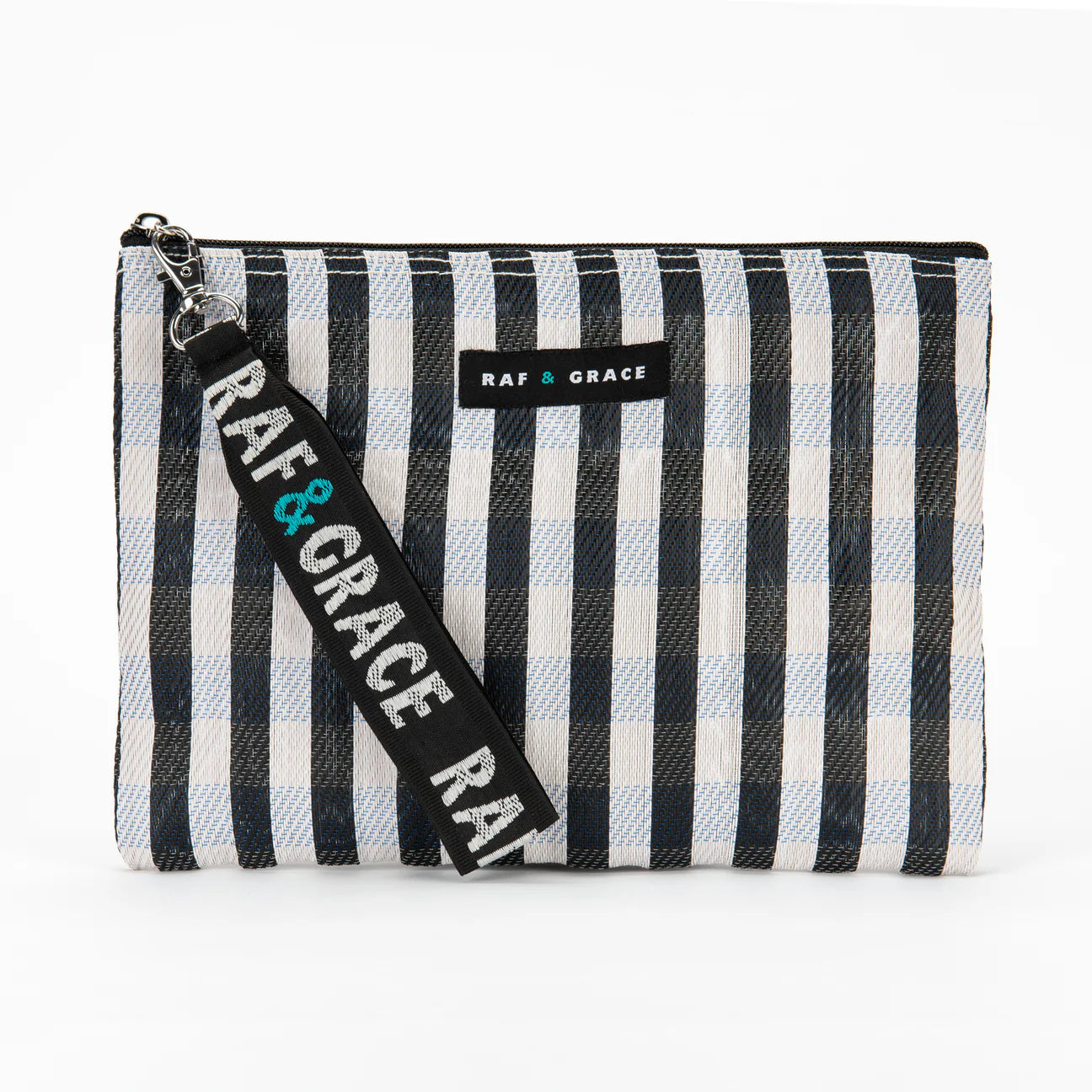 Small Pouch - Black/White Stripe