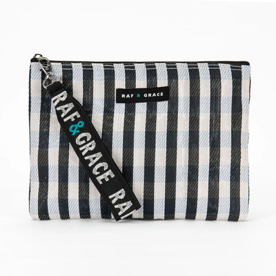 Small Pouch - Black/White Stripe