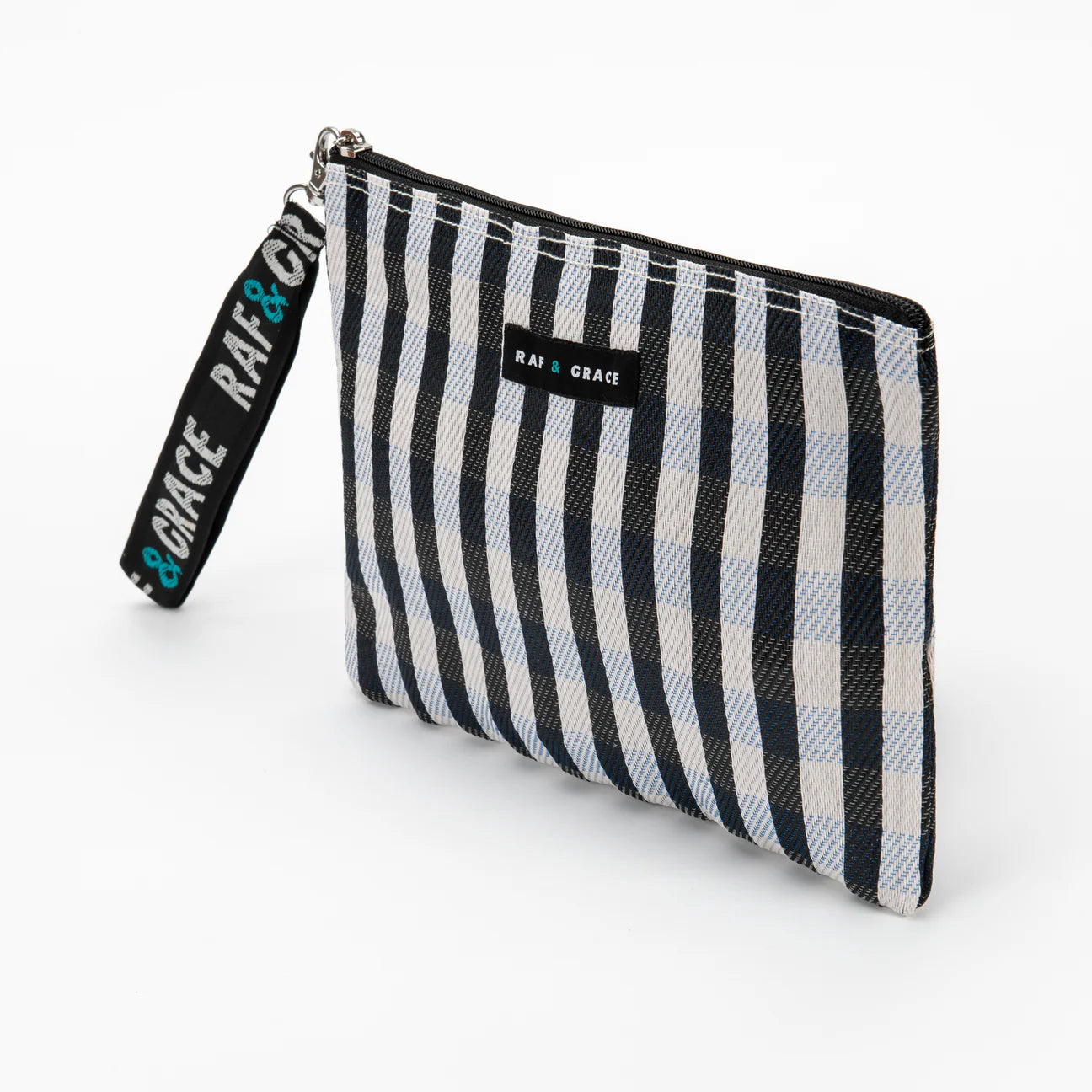 Small Pouch - Black/White Stripe