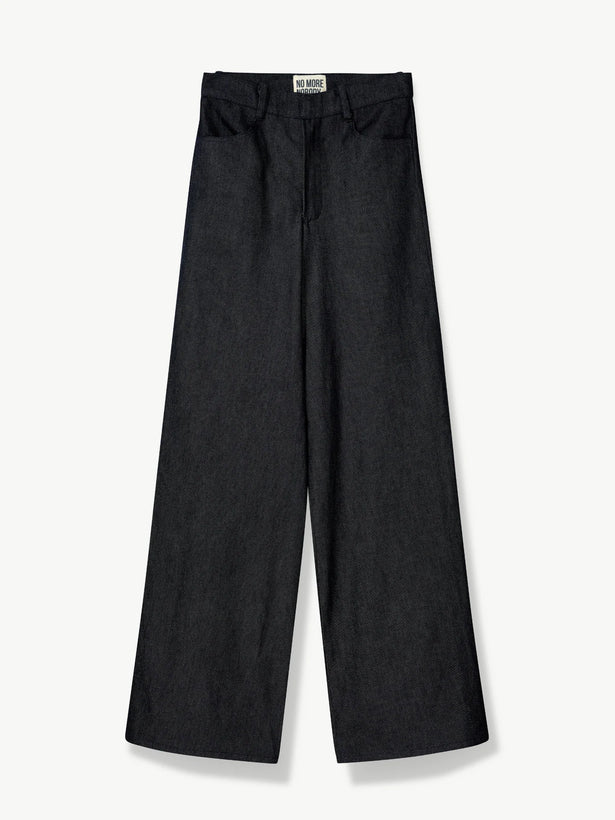 'NO MORE NOBODY' - Katerina Denim Trousers Organic Cotton - Dark Navy Denim