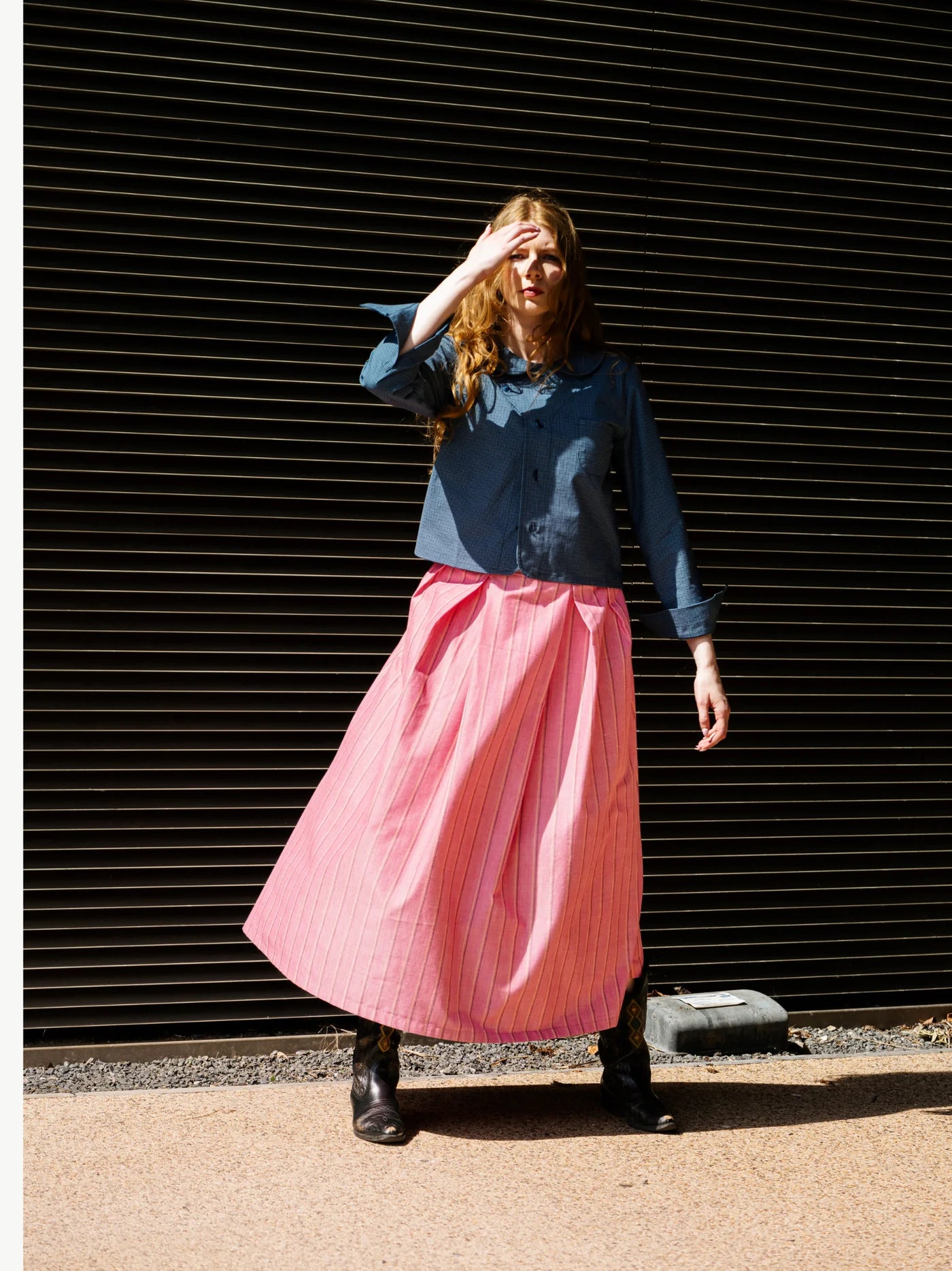 'NO MORE NOBODY' - Valery Skirt - Pink Stripe
