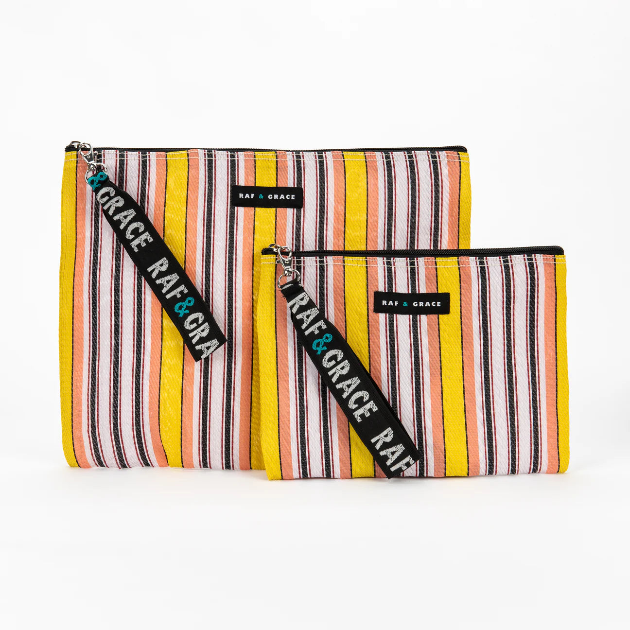 Small Pouch - Pale Pink/Yellow/Black