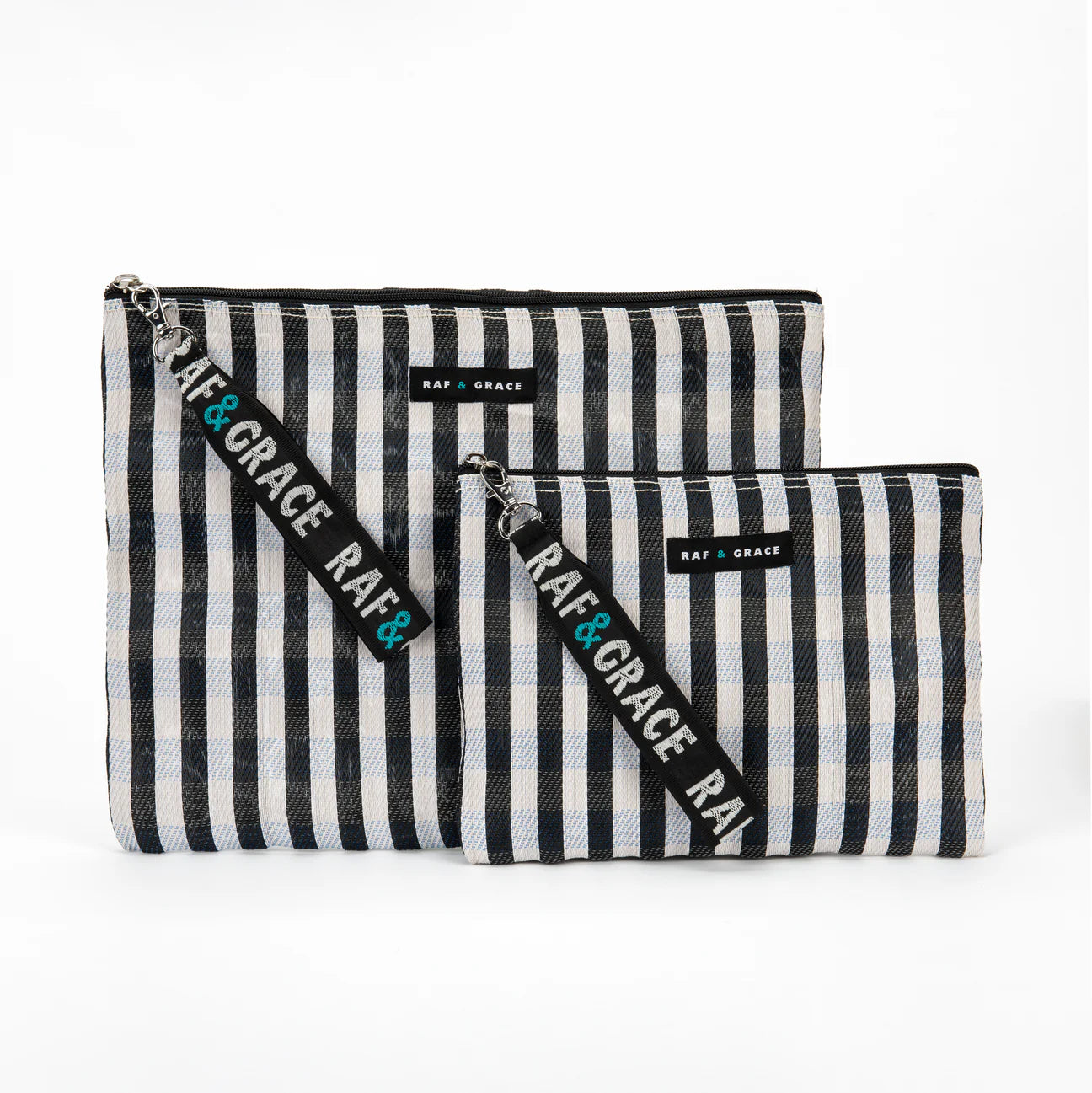 Large Pouch - Black/White Stripe