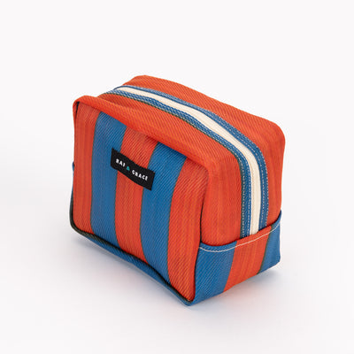 Wash Bag - Navy/Orange