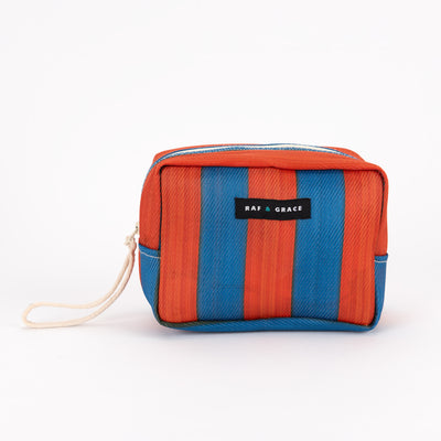 Wash Bag - Navy/Orange