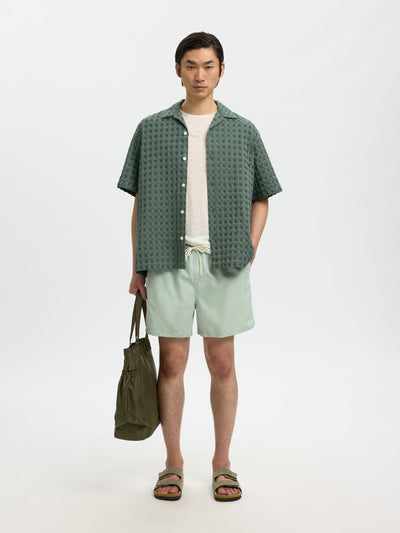 Relax Monty Texture SS Shirt - Balsam Green Texture