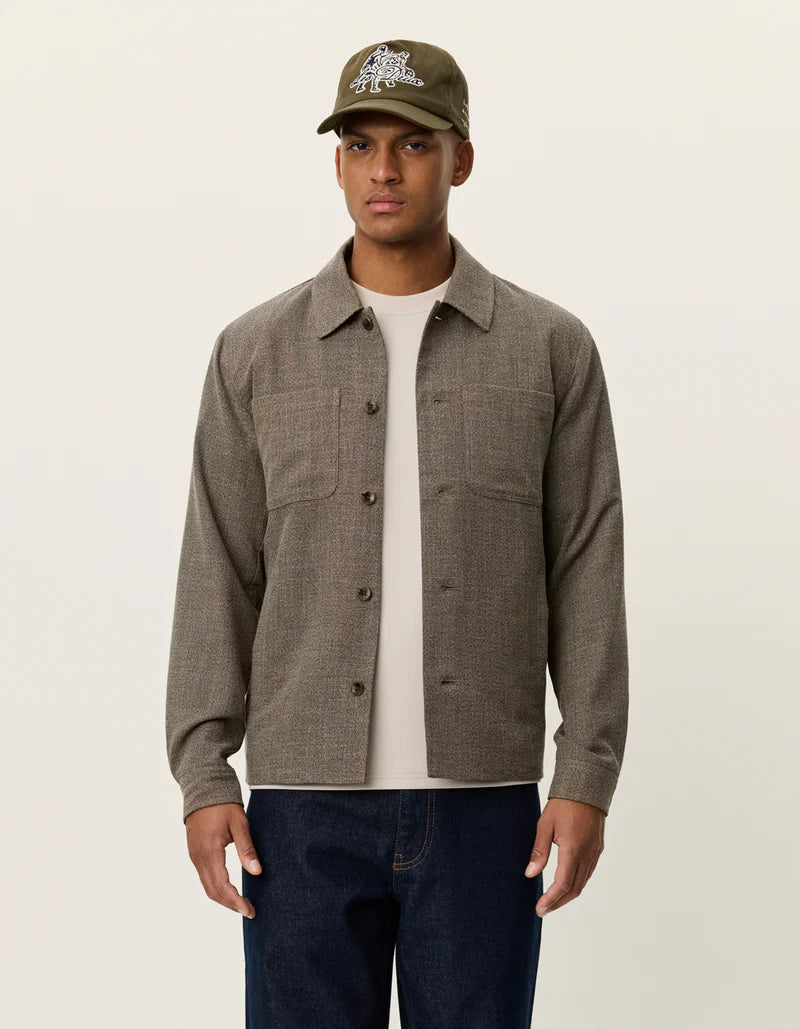 Marseille Melange Jacket - Teak Brown