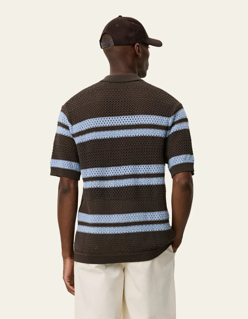 Gianni SS Knitted Polo Shirt  - Turkish Coffee Brown