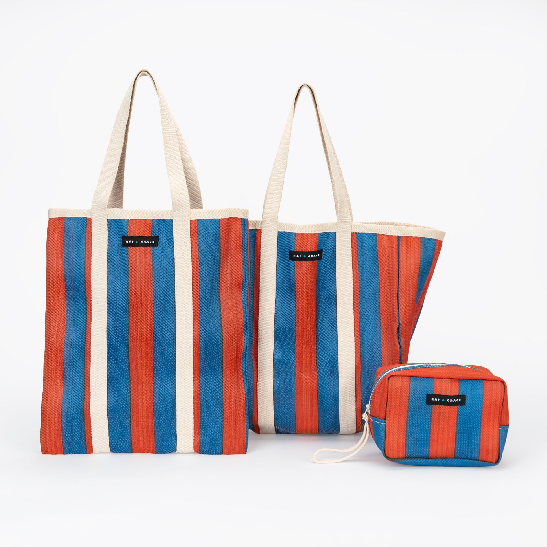 Wash Bag - Navy/Orange