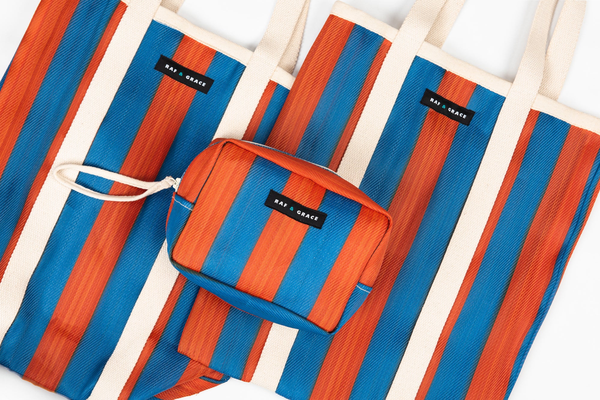 Wash Bag - Navy/Orange