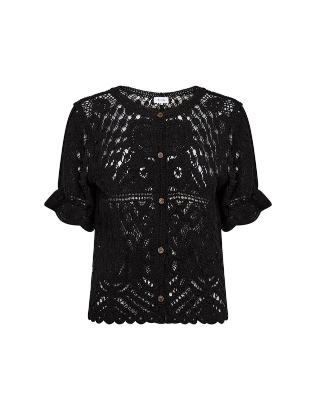 Rosa 2 Top -  Black