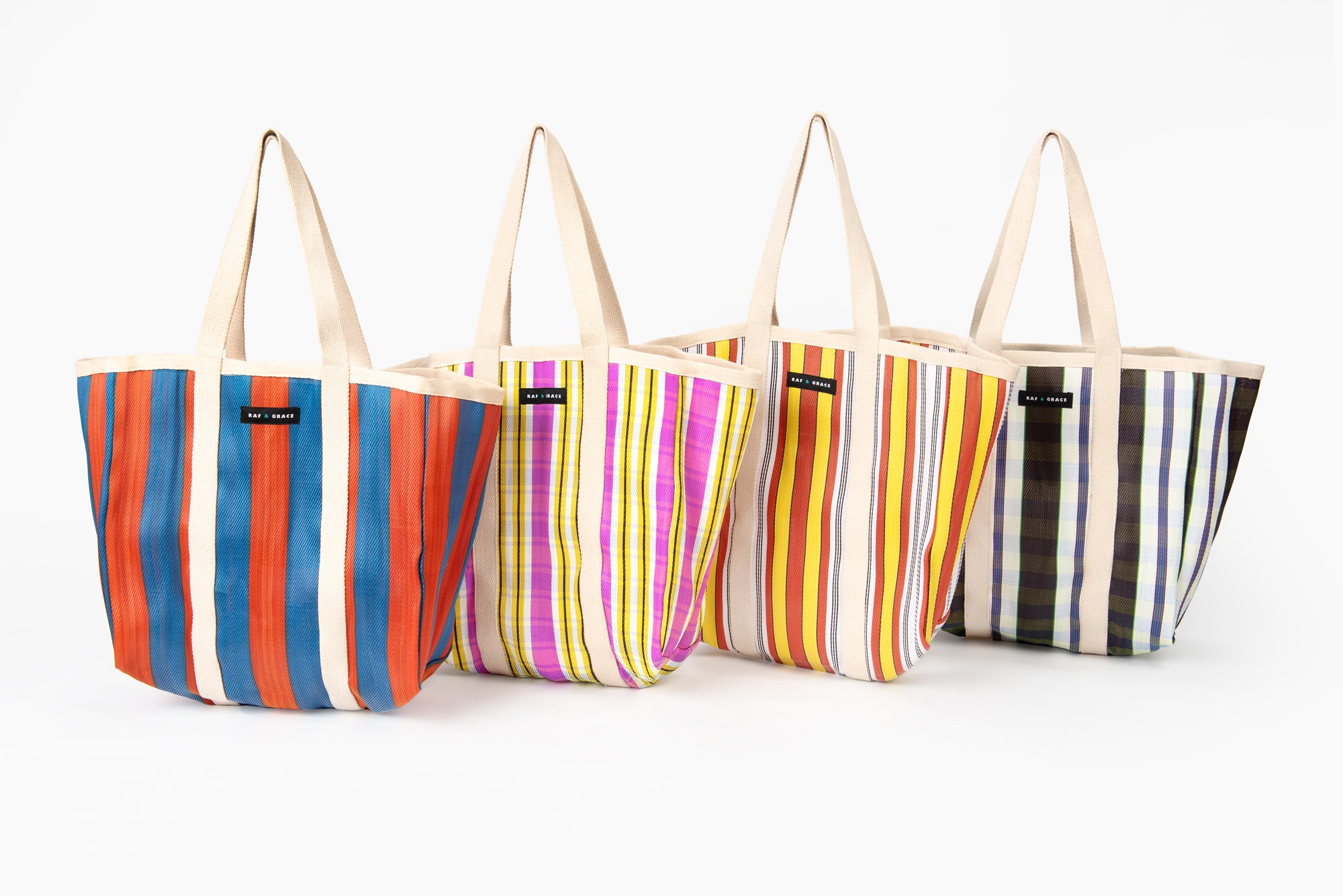Large Shopper Bag - Navy/Orange