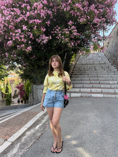 'NO MORE NOBODY' Iwona Blouse - Yellow Floral