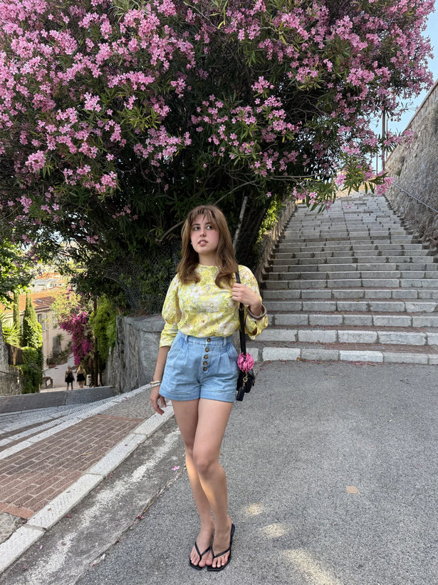 'NO MORE NOBODY' Iwona Blouse - Yellow Floral