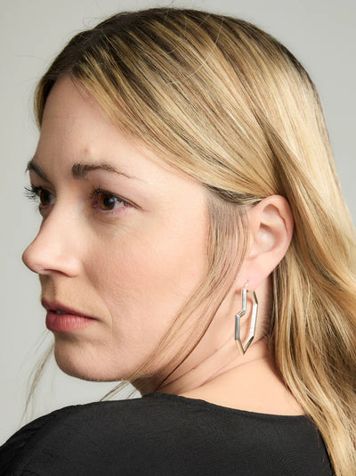 Daryl Large Hoops - Sterling Silver