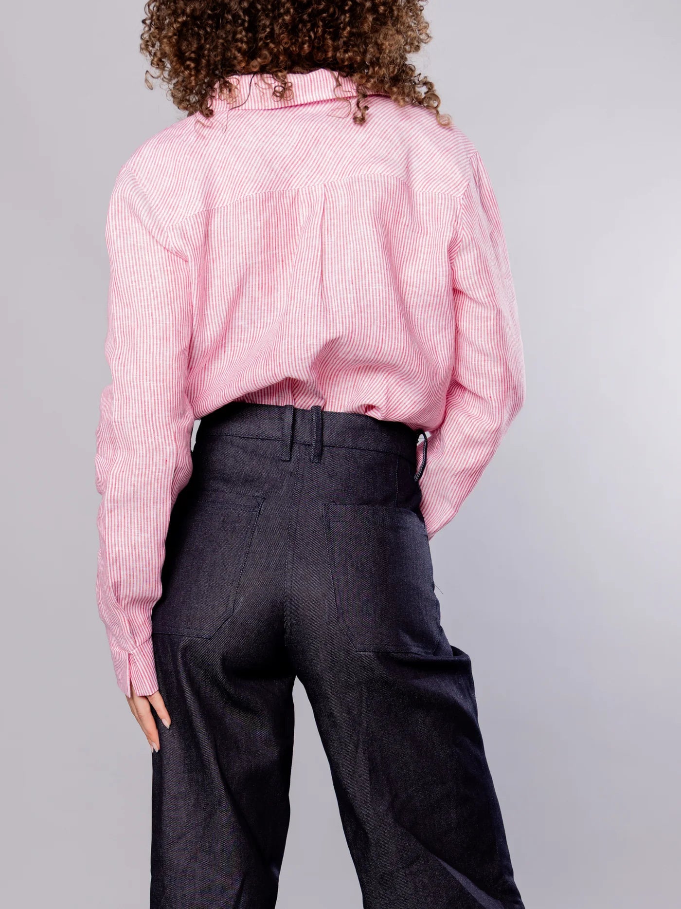 'NO MORE NOBODY' - Katerina Denim Trousers Organic Cotton - Dark Navy Denim