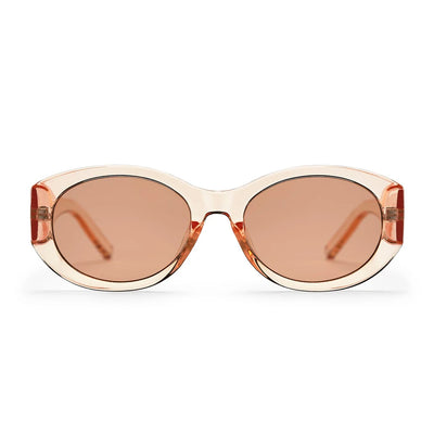 Cleo Unisex Sunglasses - Peach Lens/ Peach Clear Frame