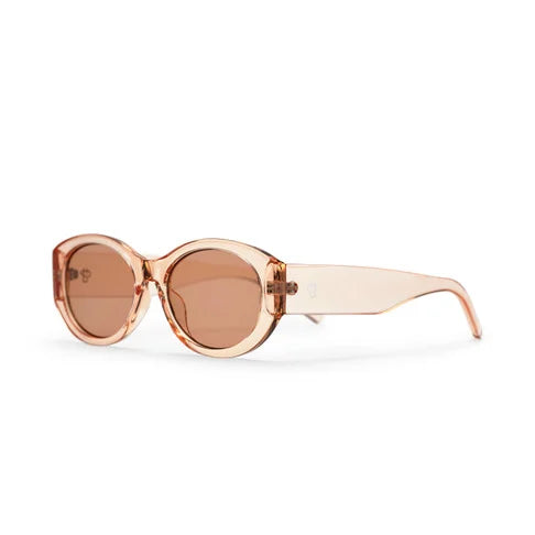 Cleo Unisex Sunglasses - Peach Lens/ Peach Clear Frame