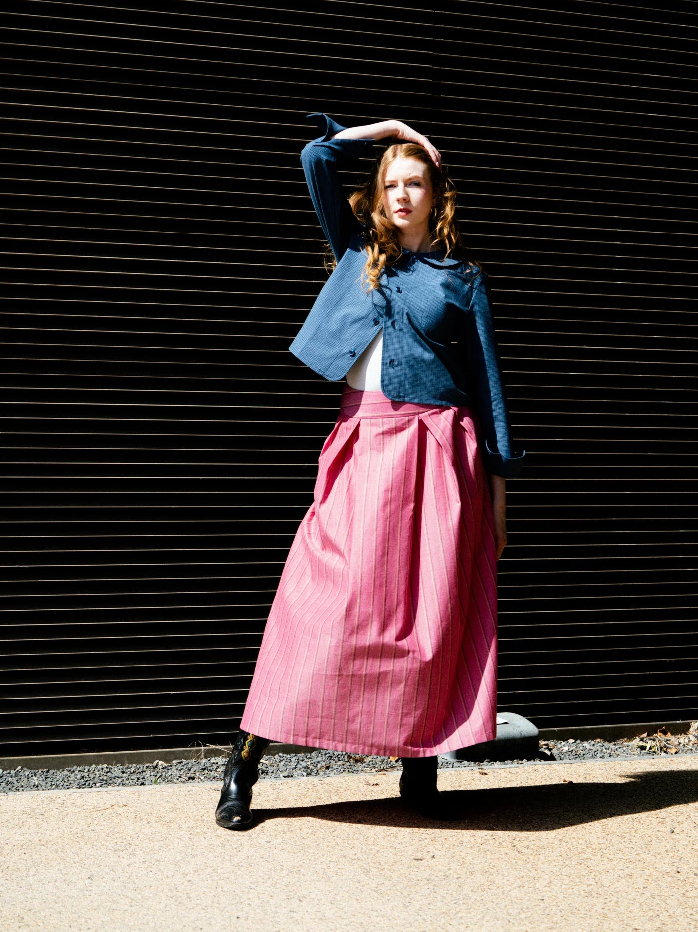 'NO MORE NOBODY' - Valery Skirt - Pink Stripe