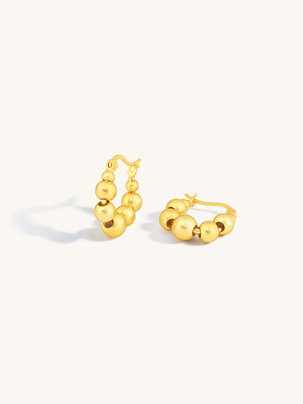 Alaro Bubble Hoops - Gold Plating