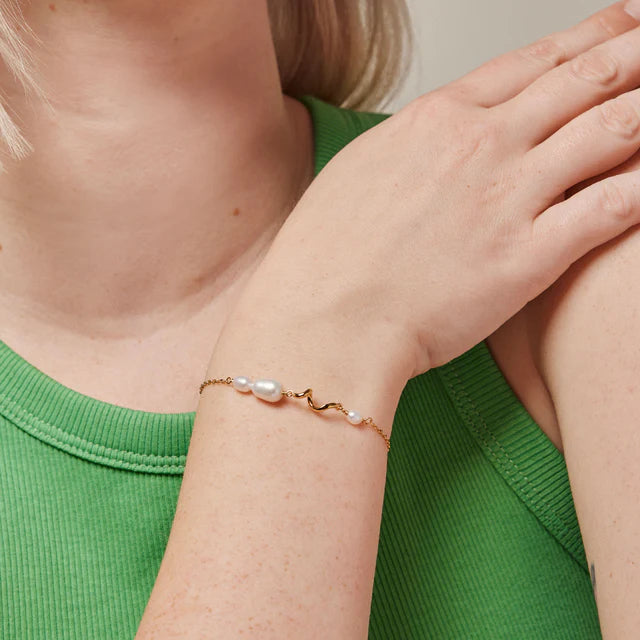 Pearlie Twist Bracelet - Pearl
