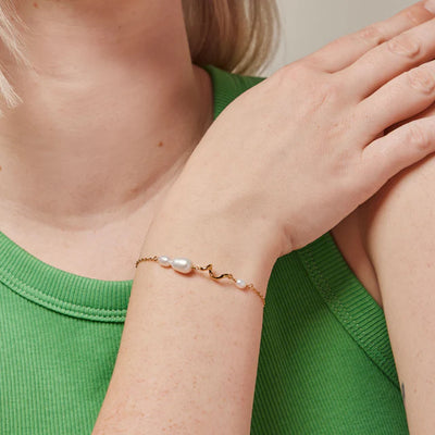 Pearlie Twist Bracelet - Pearl